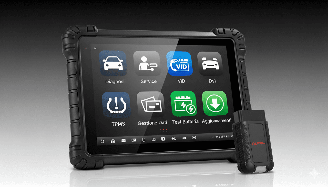 Tablet diagnostico Autel con strumento OBD